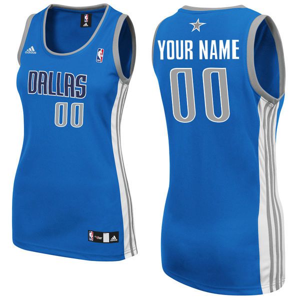 Adidas Dallas Mavericks Women Custom Replica Road Blue NBA Jersey